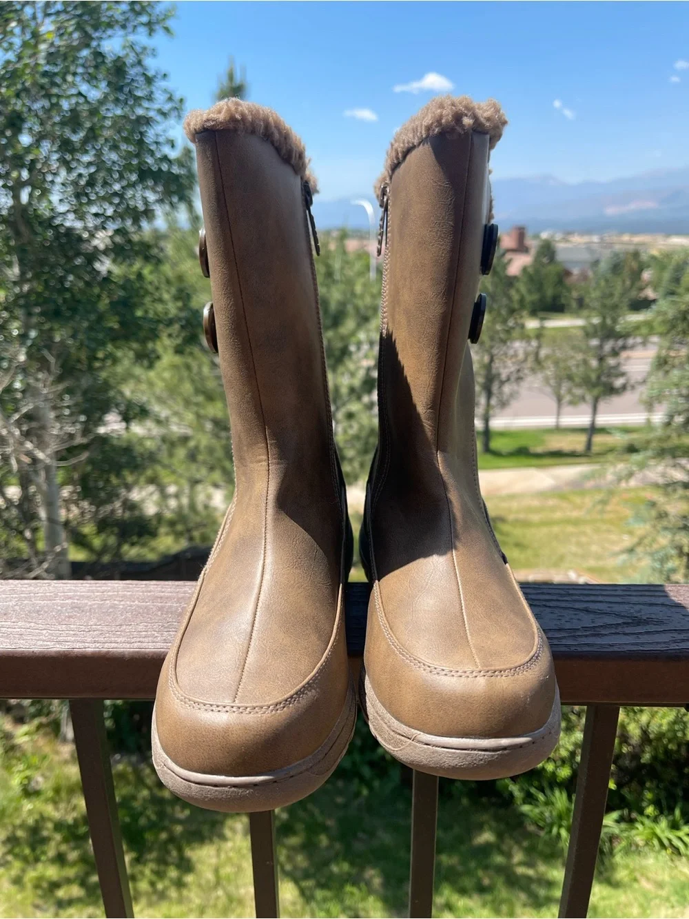 Women’s Totes Nala Boots-Brown Insulated Faux Leather